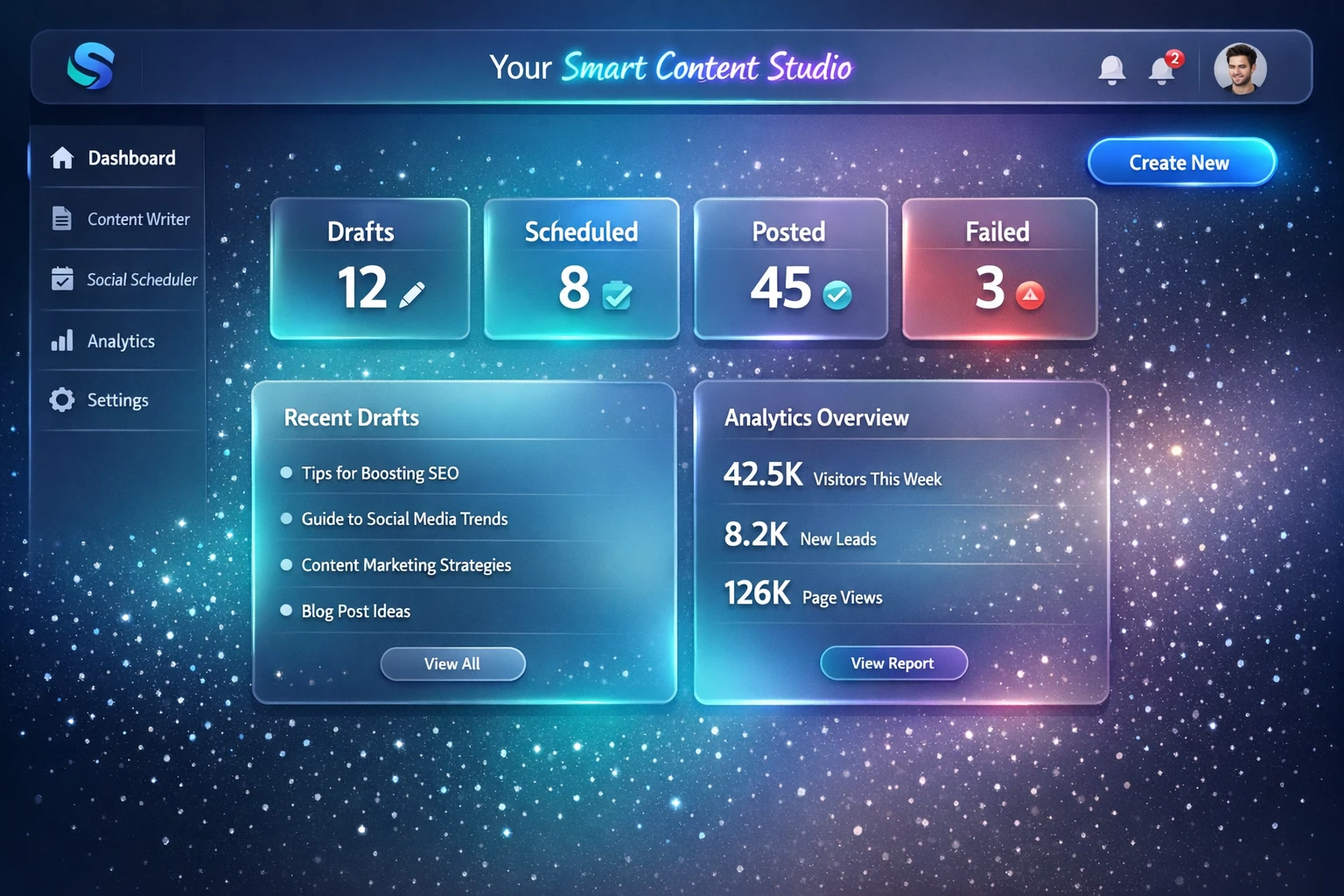 Smart Content Studio Dashboard