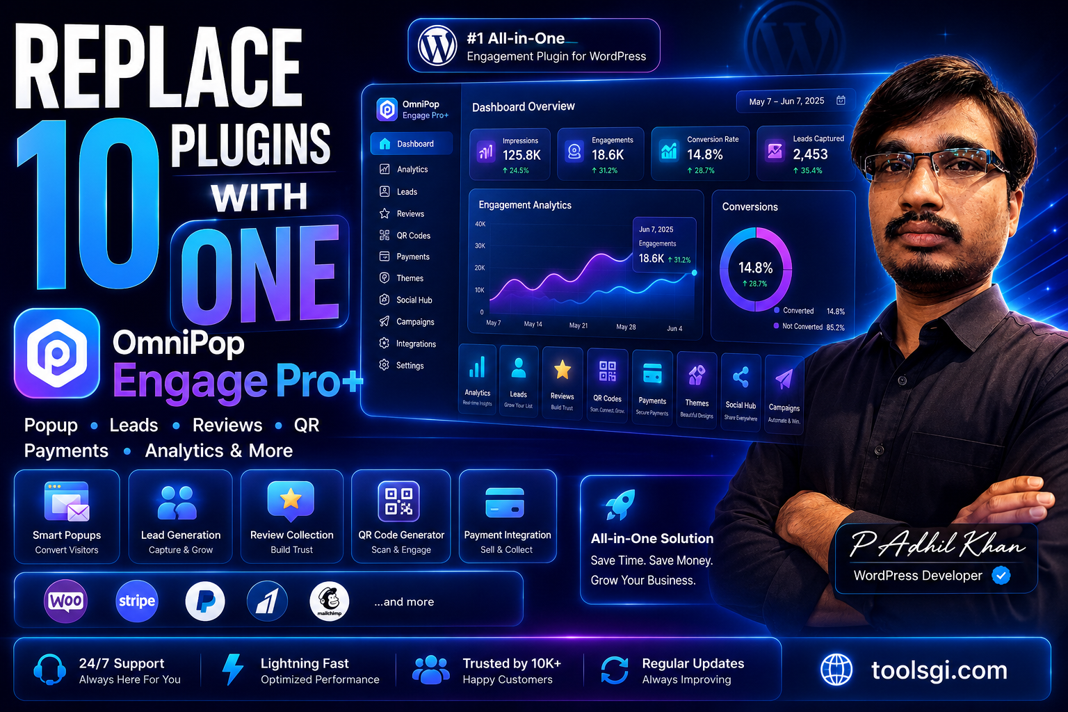 All-in-one WordPress Popup Plugin for lead generation, visitor engagement, reviews, QR marketing, and WooCommerce growth